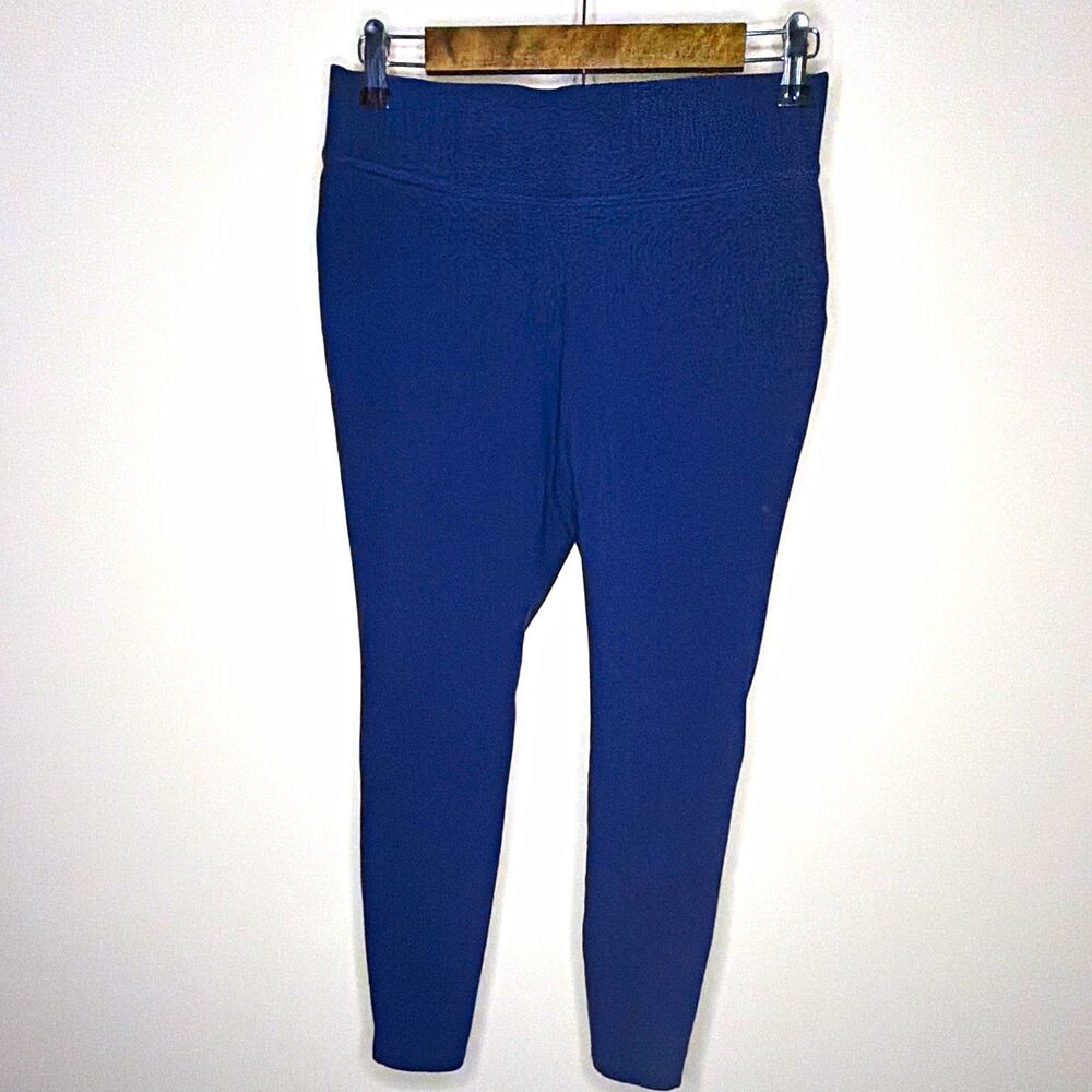 Lands' End Starfish Women’s S/P Blue Solid Ankle Yoga Leggings Stretch